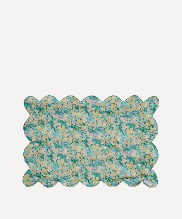 Coco & Wolf - Hollyhocks and Mitsi Valeria Scallop Placemat image number null