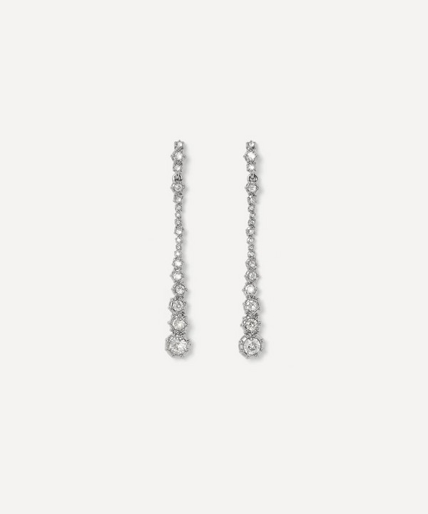 Alexis Bittar - Ruthenium-Plated Punk Royale Crystal Linear Drop Earrings image number null