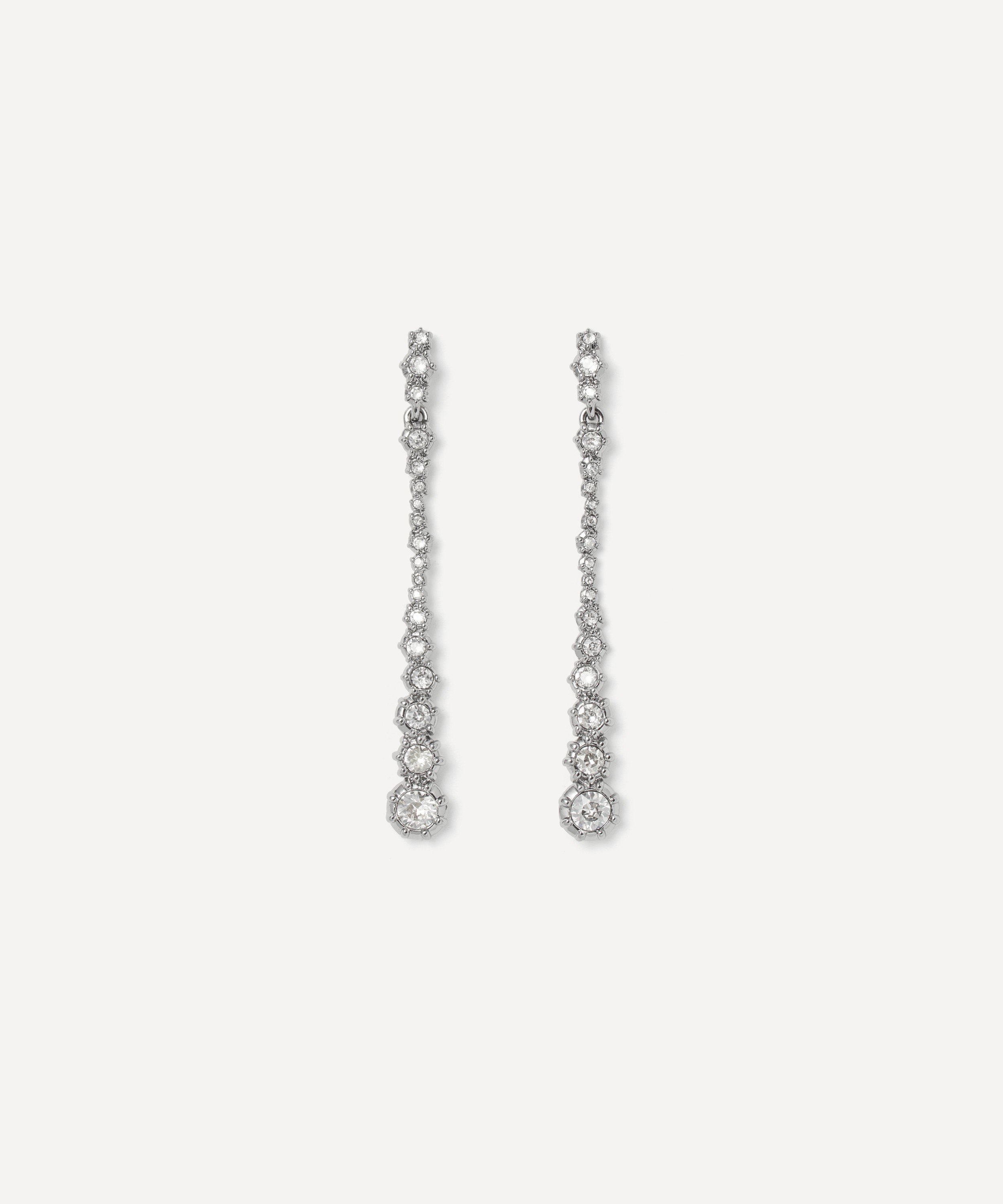 Alexis Bittar - Ruthenium-Plated Punk Royale Crystal Linear Drop Earrings image number 0