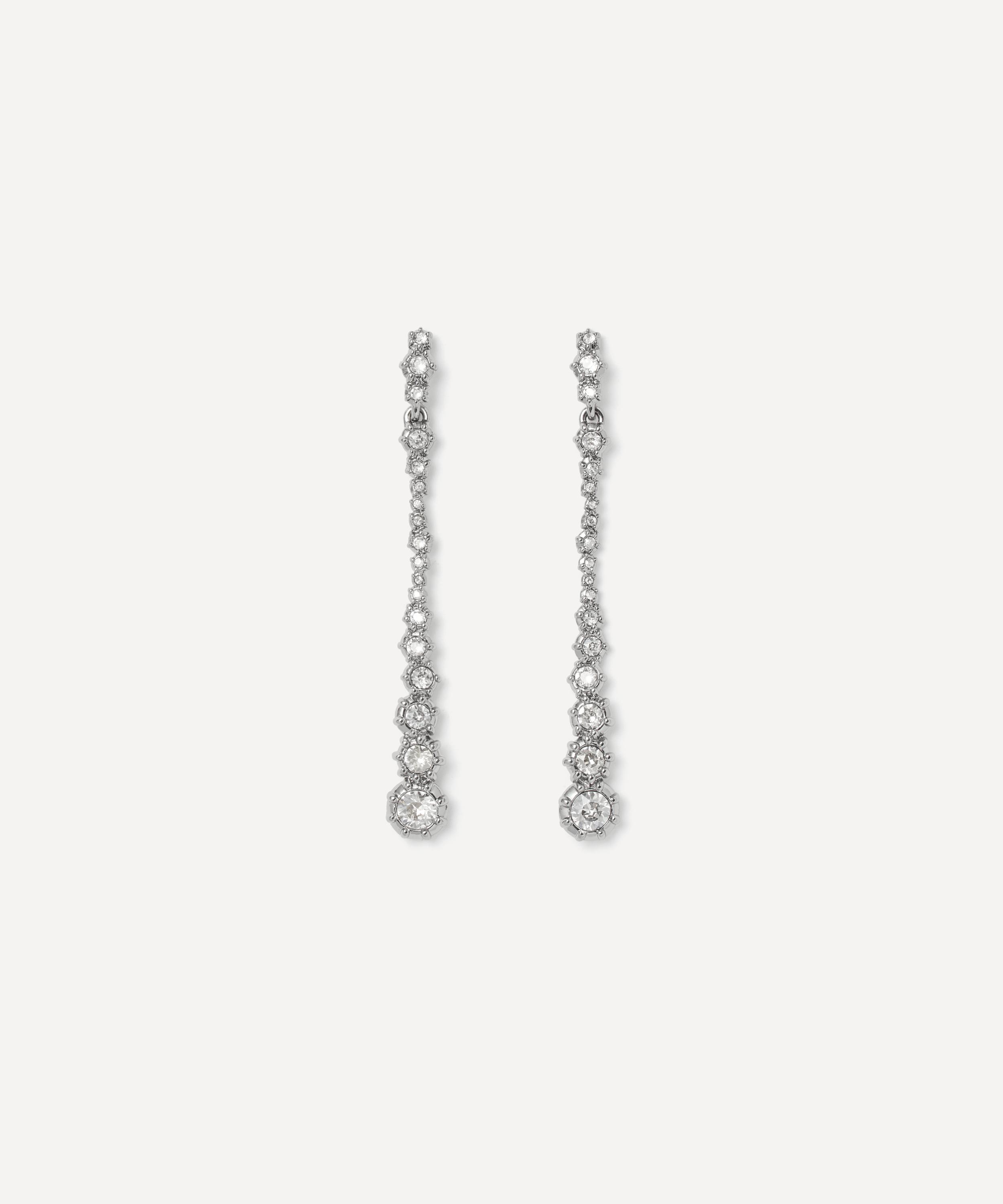 Alexis Bittar - Ruthenium-Plated Punk Royale Crystal Linear Drop Earrings image number 0