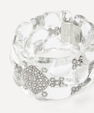 Alexis Bittar - Ruthenium-Plated Punk Royale Quilted Lucite Crystal Cuff Bracelet image number 1