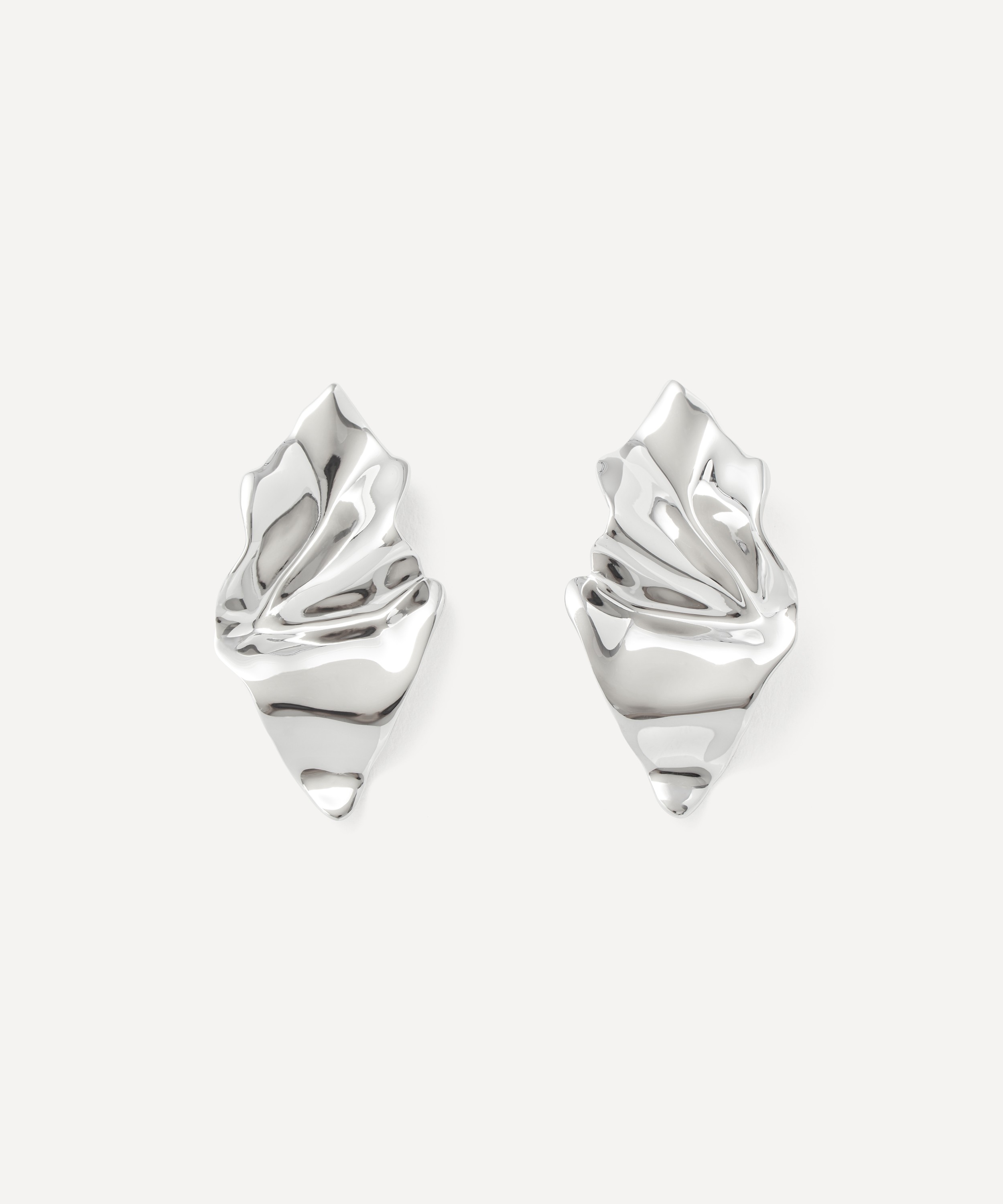 Alexis Bittar - Rhodium-Plated Crumpled Small Stud Earrings image number 0