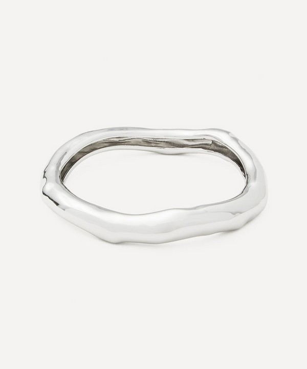 Alexis Bittar - Rhodium-Plated Small Molten Bangle Bracelet image number null