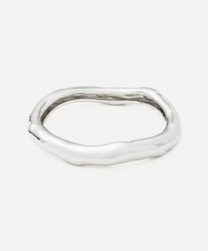 Alexis Bittar - Rhodium-Plated Small Molten Bangle Bracelet image number 0