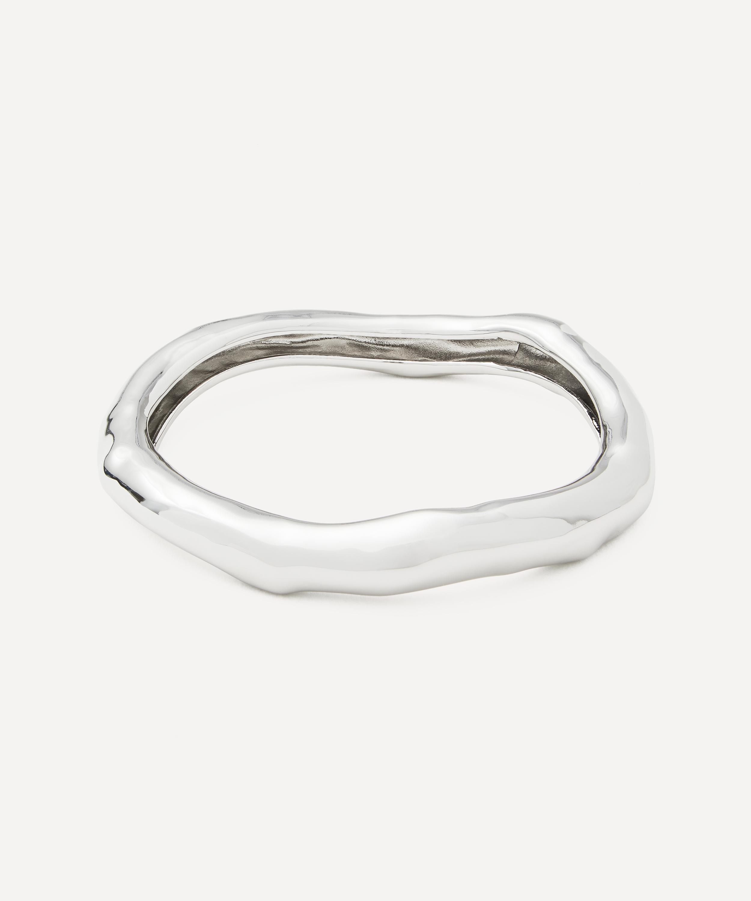 Alexis Bittar - Rhodium-Plated Small Molten Bangle Bracelet