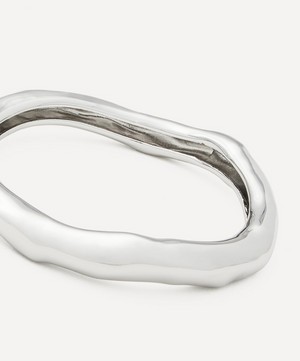 Alexis Bittar - Rhodium-Plated Small Molten Bangle Bracelet image number 1