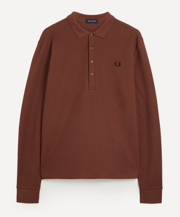 Fred Perry - Honeycomb Cotton Long Sleeve Polo image number null