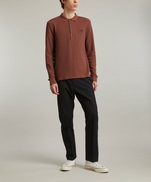 Fred Perry - Honeycomb Cotton Long Sleeve Polo image number 1