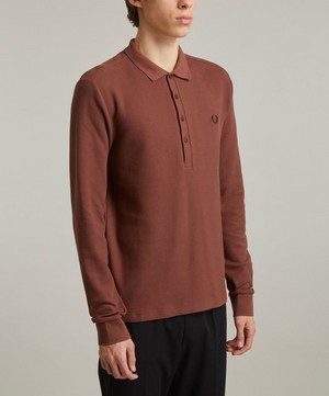 Fred Perry - Honeycomb Cotton Long Sleeve Polo image number 2