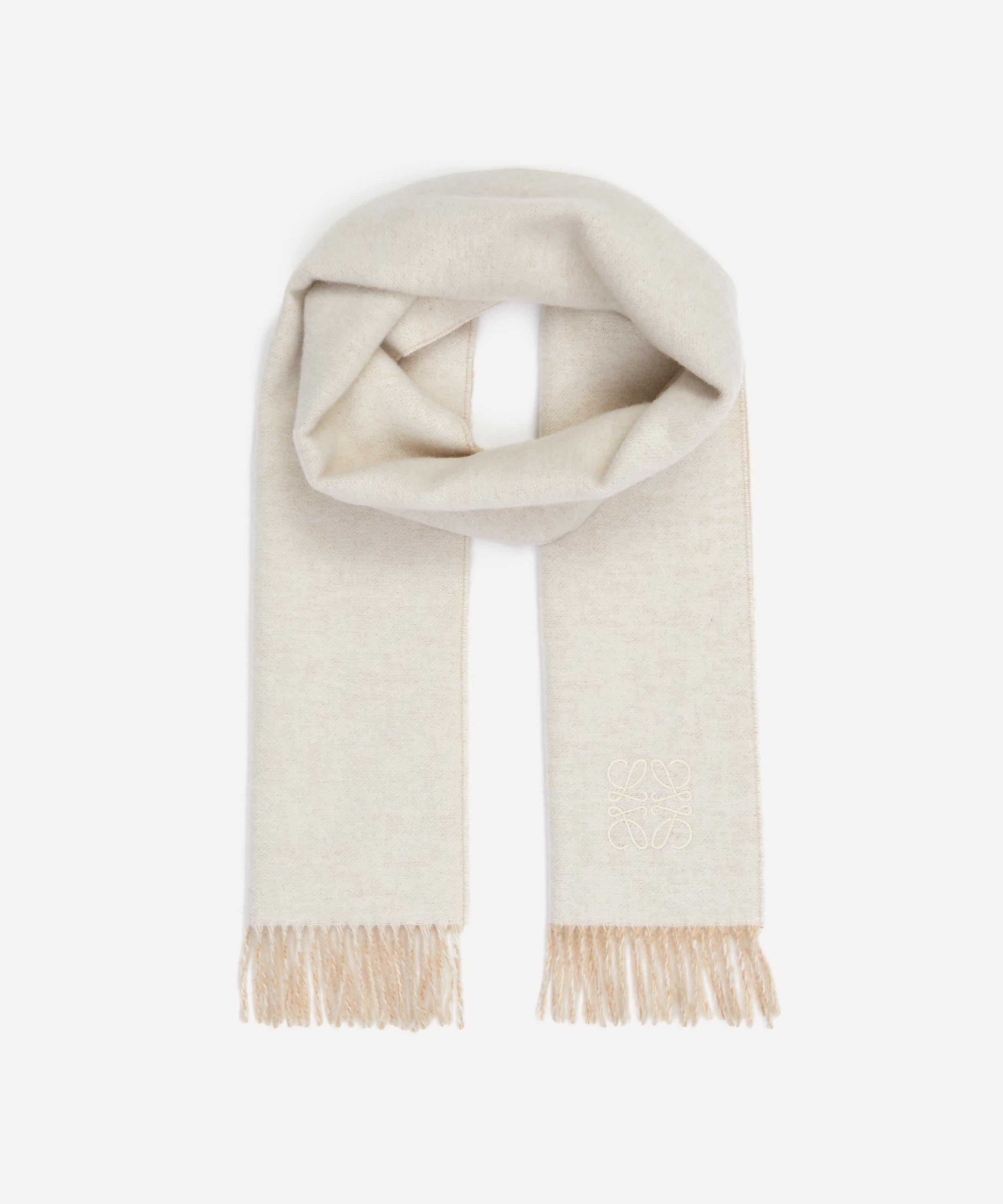 【国内発送】Bicolour scarf in wool and cashmere Loewe Bicolour Wool and Cashmere Blend Scarf | Liberty