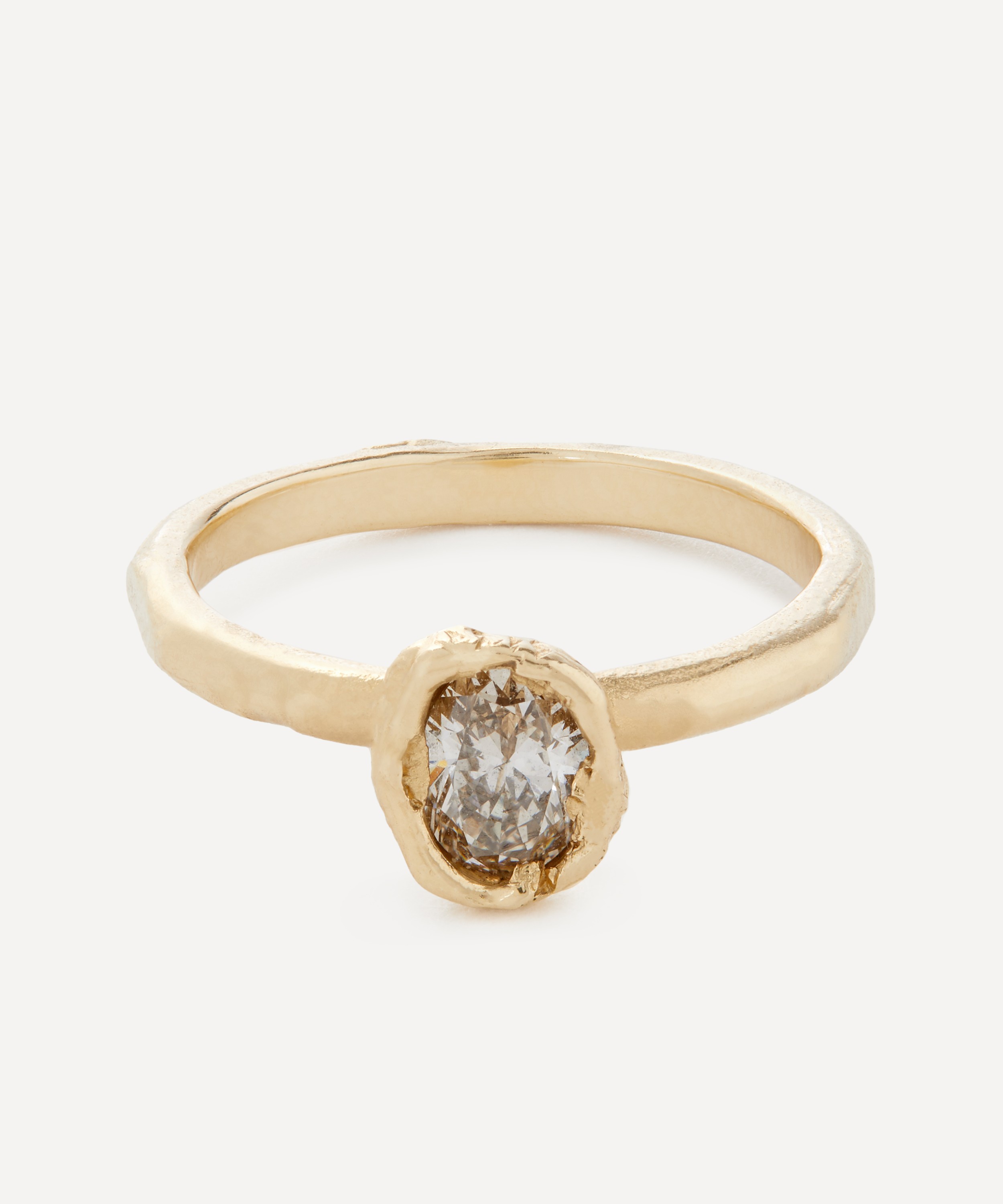 Ellis Mhairi Cameron - 14ct Gold Oval Pale Champagne Diamond Engagement Ring image number 0