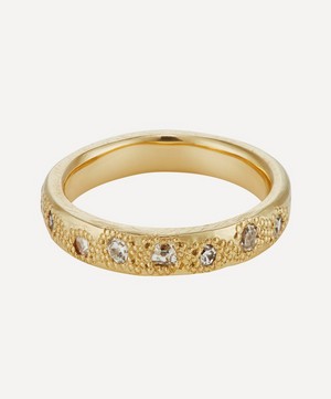 Ellis Mhairi Cameron - 14ct Gold X 4mm Old Cut Diamond Scatter Ring image number 0