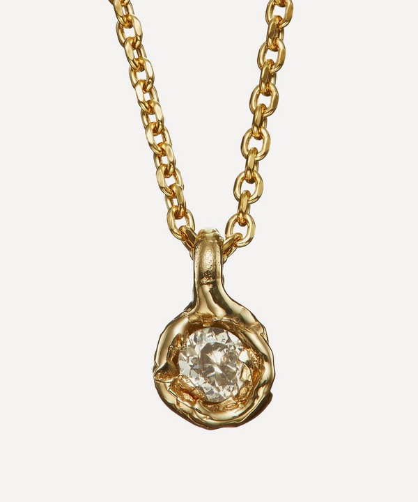 Ellis Mhairi Cameron - 14ct Gold V Old Cut Diamond Nugget Necklace image number null