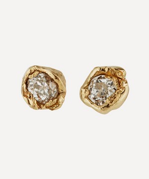 Ellis Mhairi Cameron - 14ct Gold V Old Cut Diamond Stud Earrings image number 0
