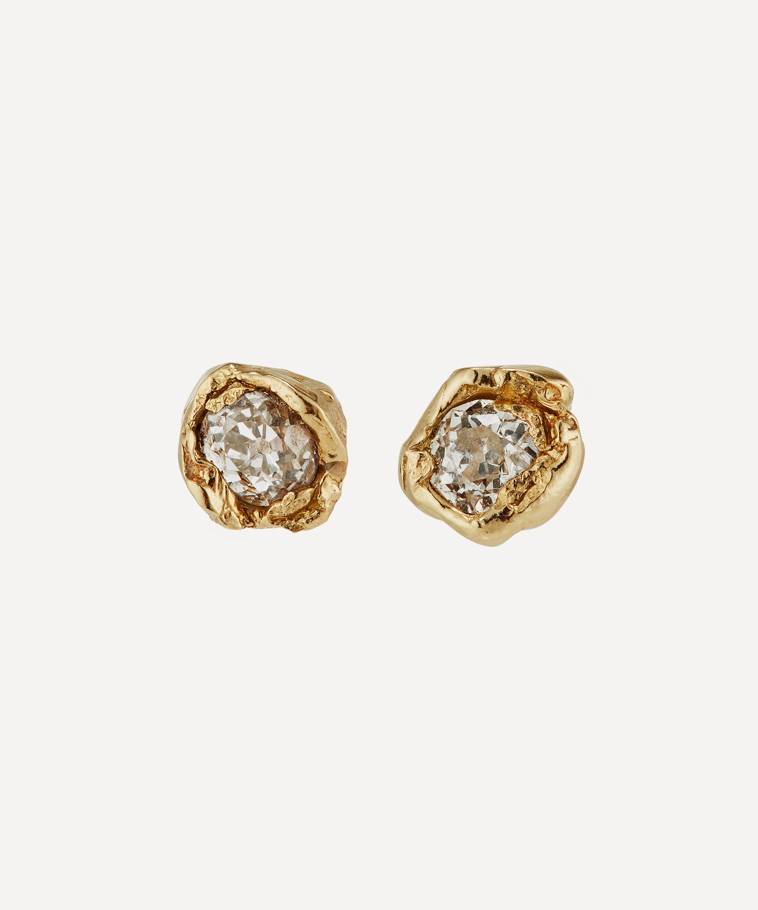 Ellis Mhairi Cameron - 14ct Gold V Old Cut Diamond Stud Earrings image number 0