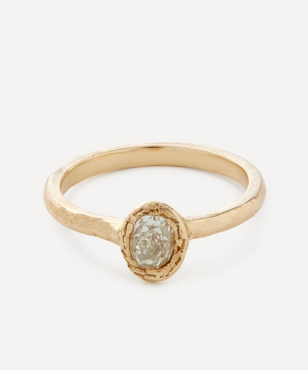 Ellis Mhairi Cameron - 14ct Gold Oval White Diamond Engagement Ring