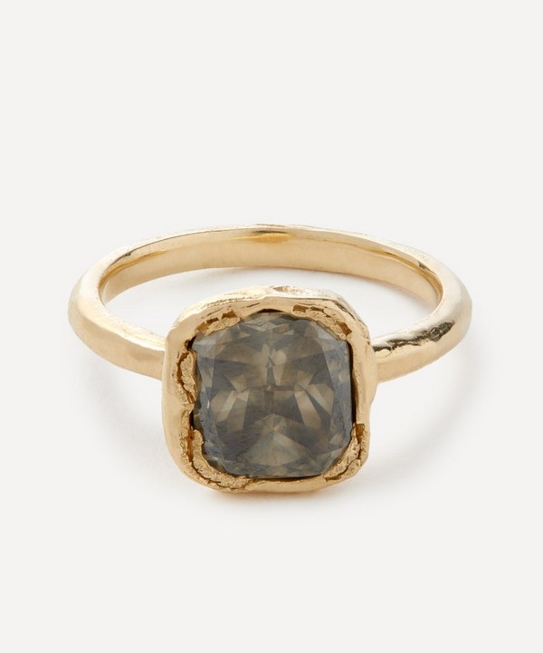 Ellis Mhairi Cameron - 14ct Gold Green Diamond Engagement Ring