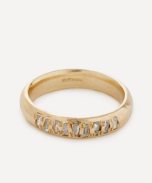 Ellis Mhairi Cameron - 14ct Gold Scattered Diamond Baguette Band Ring image number 0