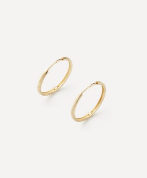 Ellis Mhairi Cameron - 14ct Gold LI Textured Hoop Earrings image number 0