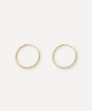 Ellis Mhairi Cameron - 14ct Gold LI Textured Hoop Earrings image number 1