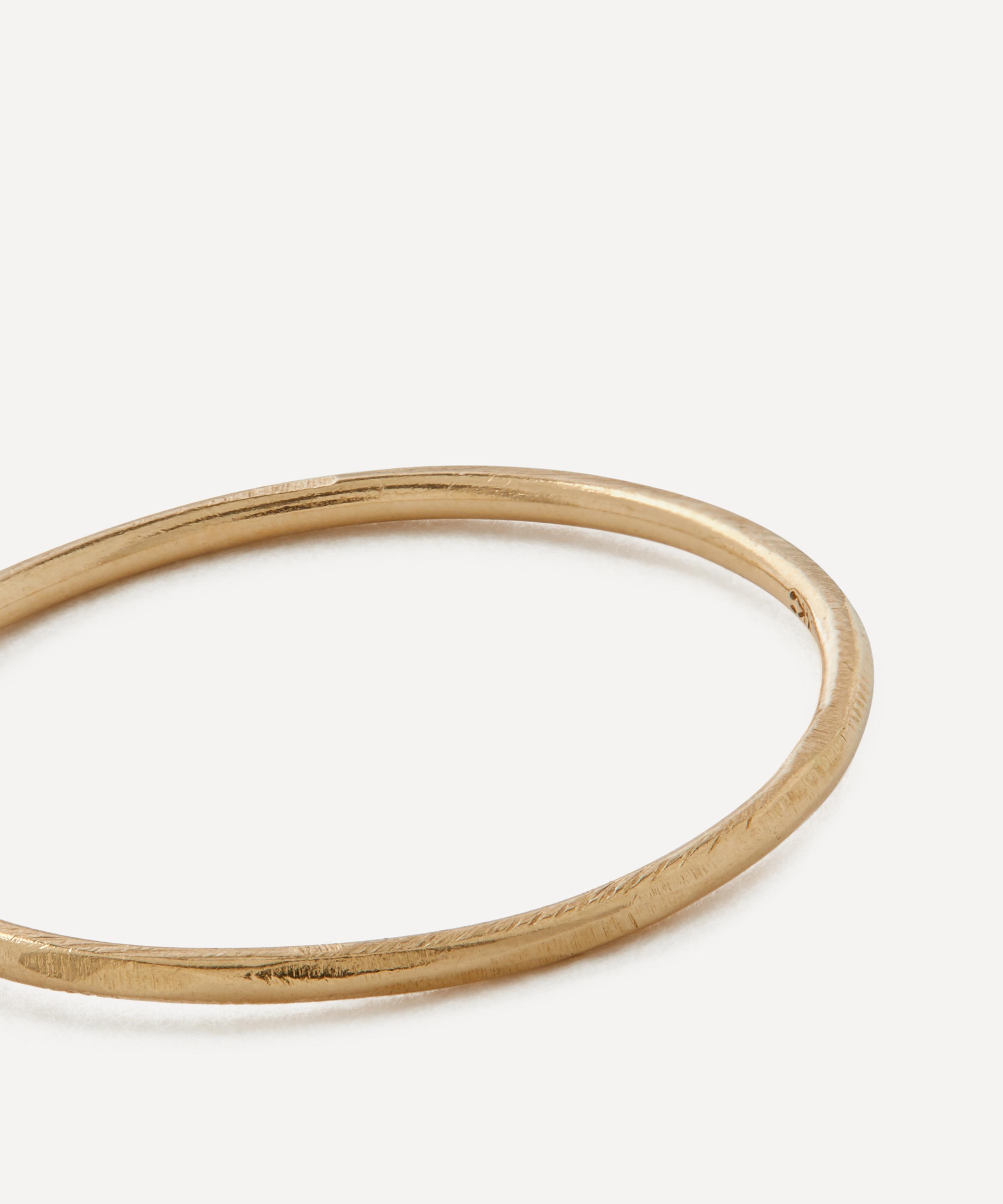 Ellis Mhairi Cameron - 14ct Gold LXIII 1mm Eroded Wedding Band image number 2