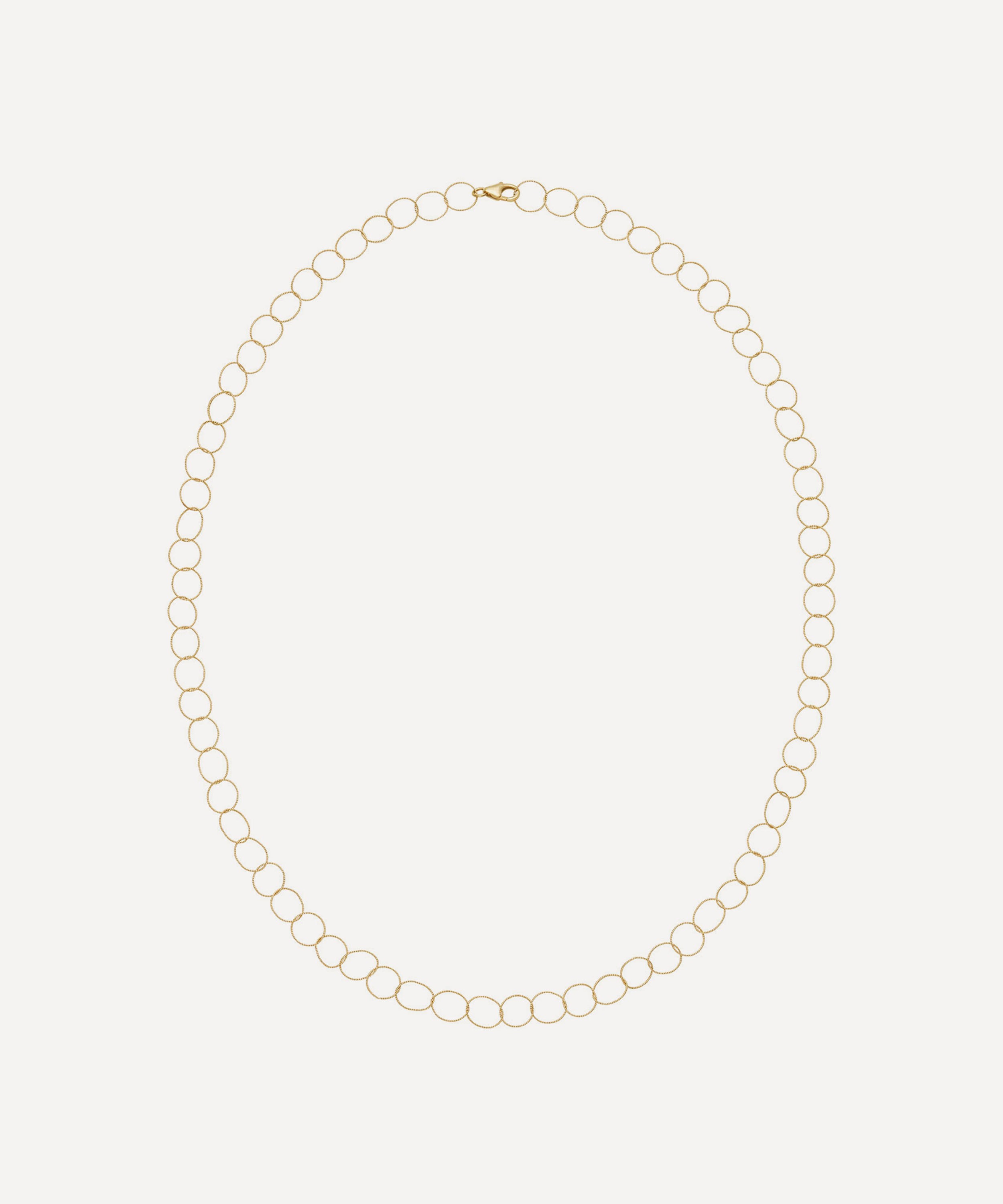 Ellis Mhairi Cameron - 14ct Gold I Slim Textured Link Chain Necklace image number 0