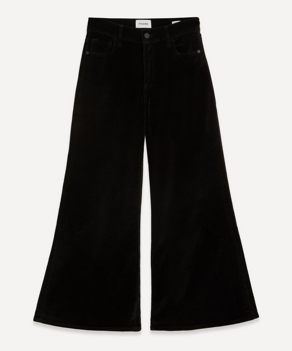 Frame - Le Palazzo Crop Velveteen Trousers image number null