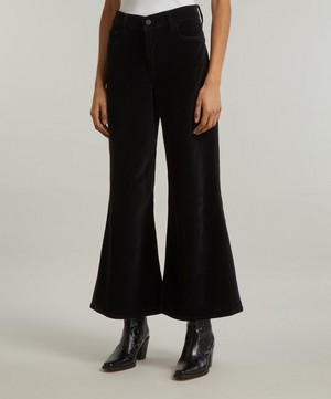 Frame - Le Palazzo Crop Velveteen Trousers image number 2