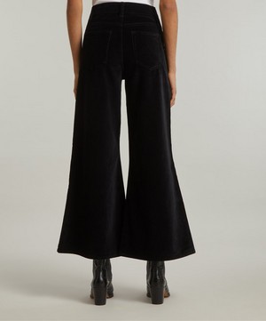 Frame - Le Palazzo Crop Velveteen Trousers image number 3