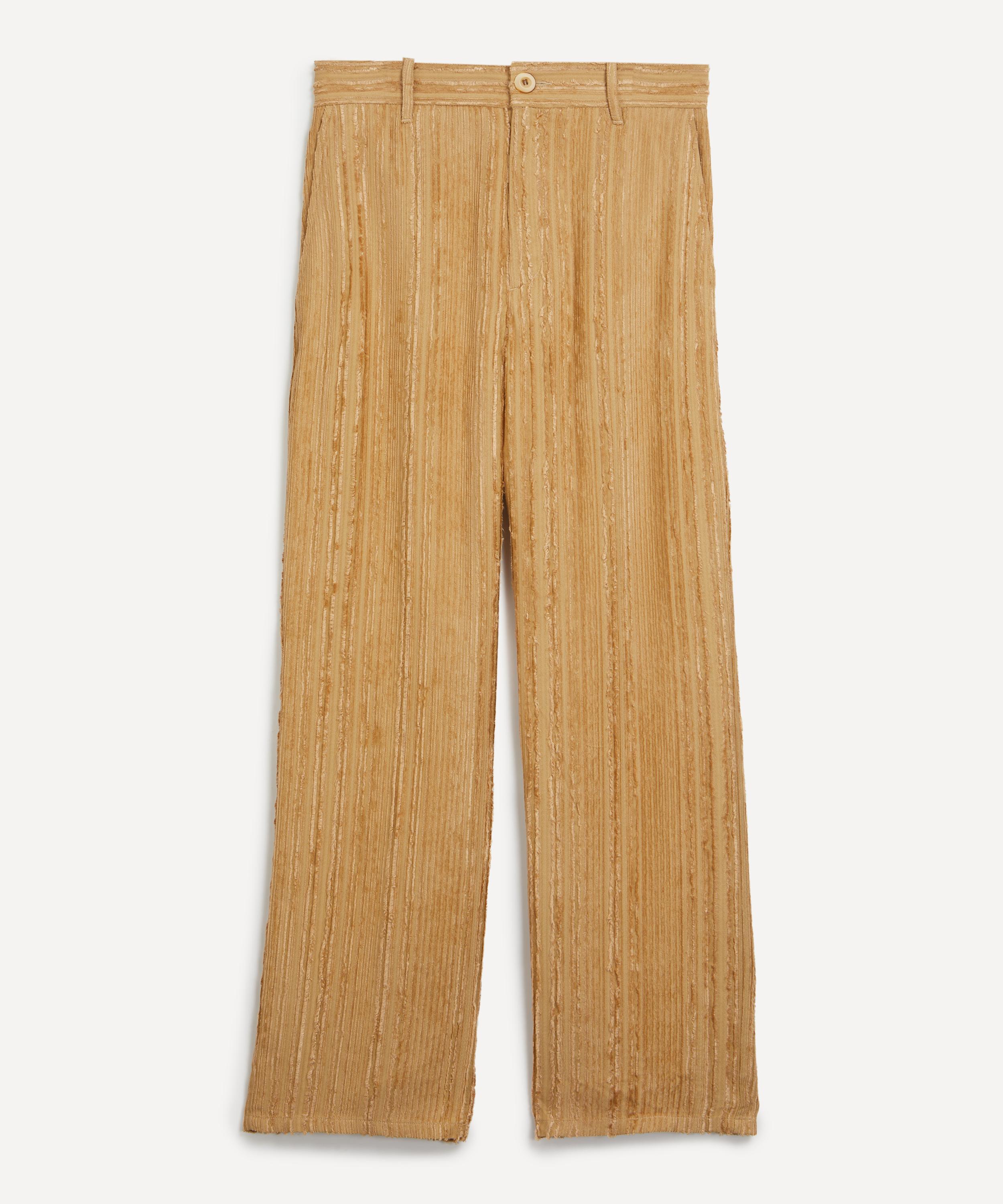 Séfr - Richie Textured Trousers in Fluid Beige Stripe image number 0