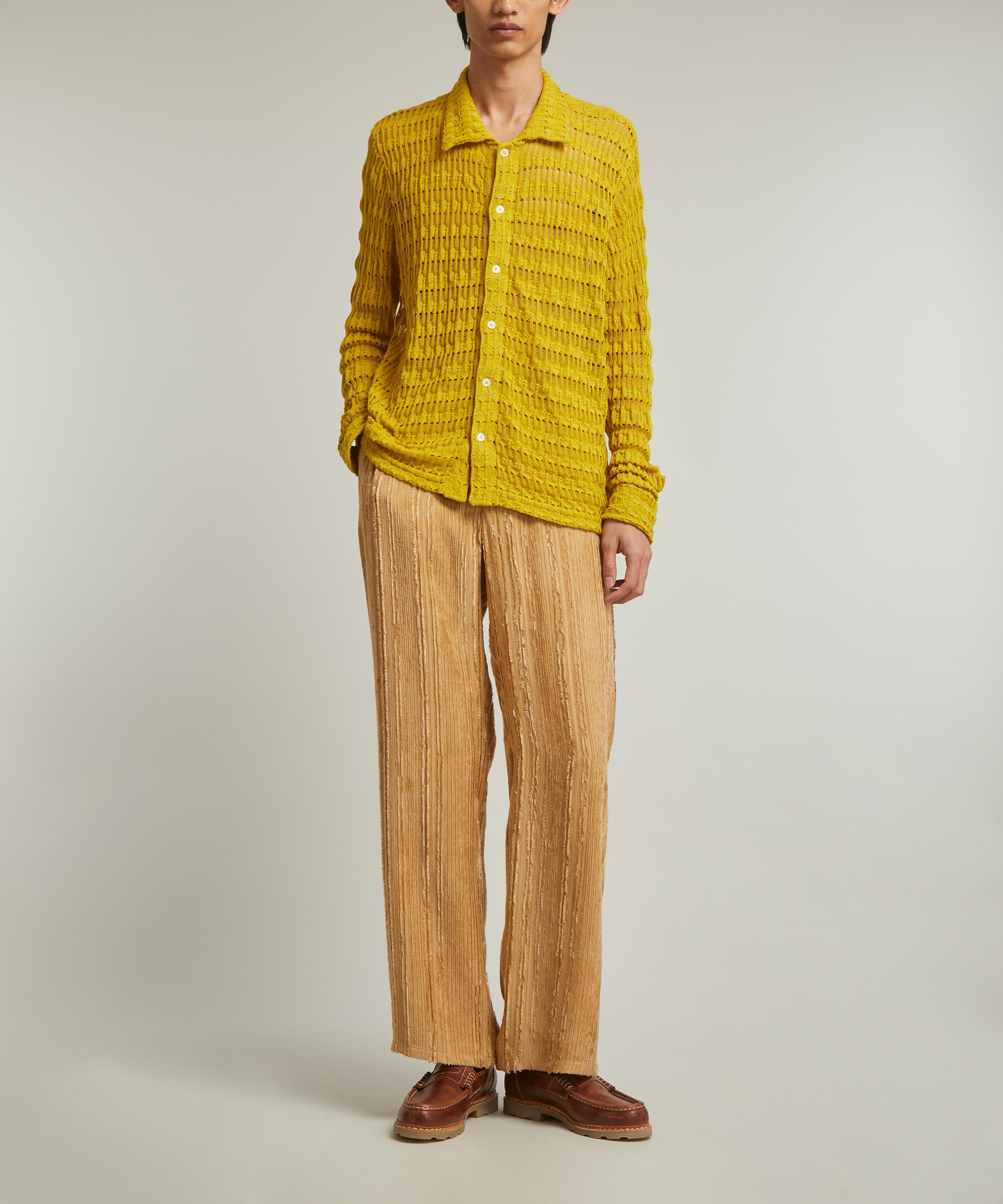 Séfr - Richie Textured Trousers in Fluid Beige Stripe image number 1
