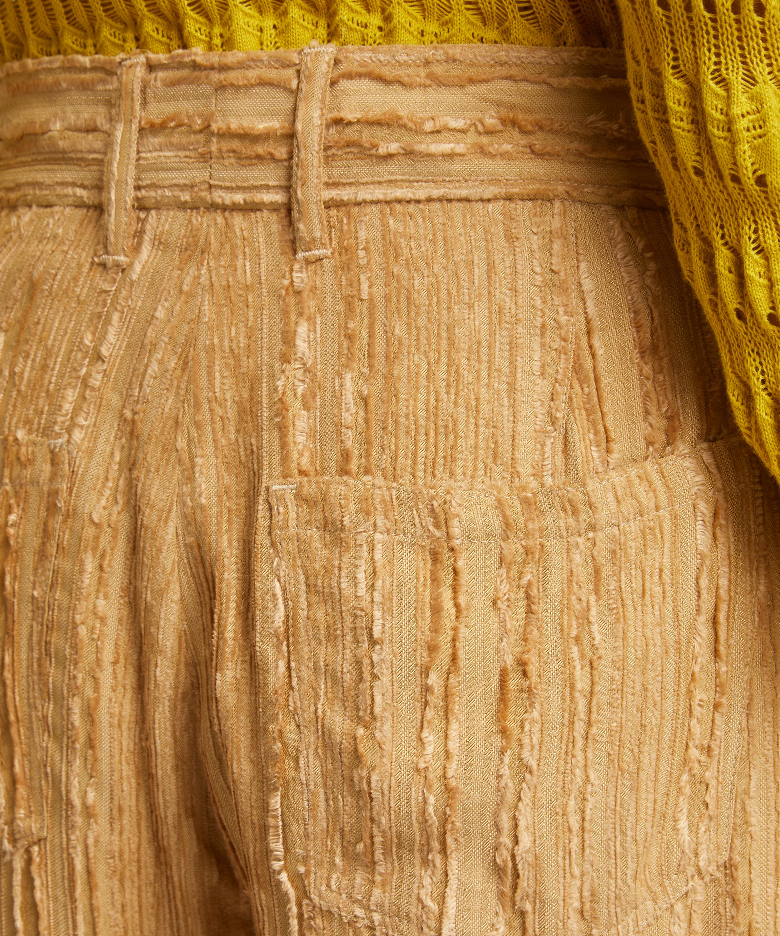 Séfr - Richie Textured Trousers in Fluid Beige Stripe image number 4
