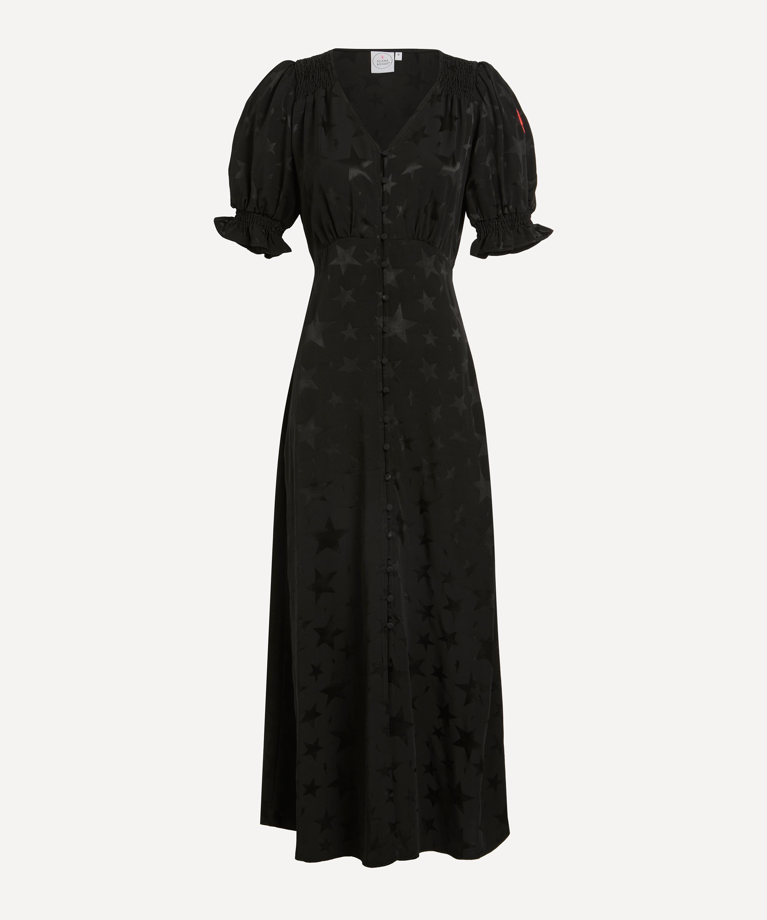 Scamp & Dude - Jacquard Star Button Through Midi Dress image number 0
