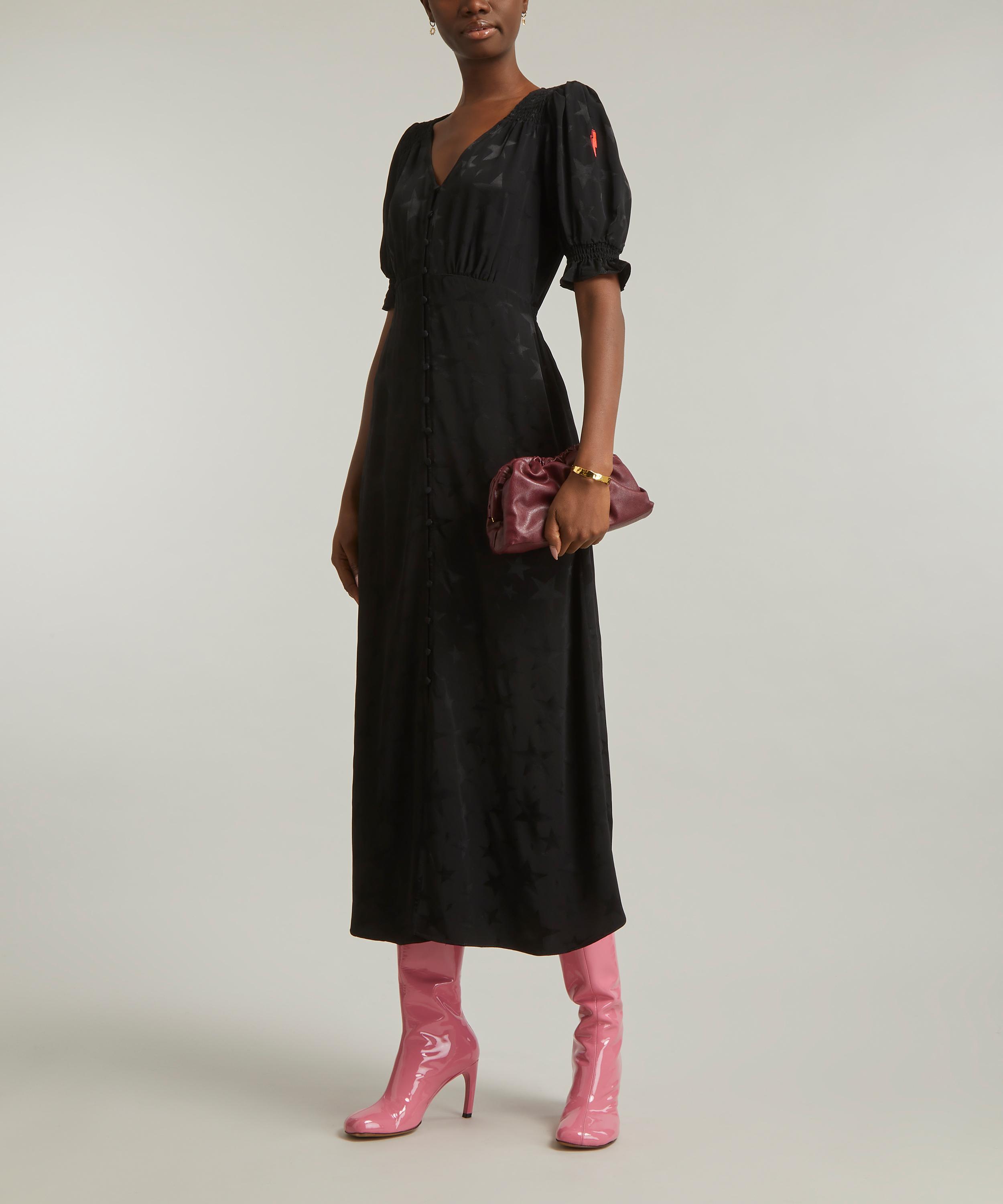 Scamp & Dude - Jacquard Star Button Through Midi Dress image number 1