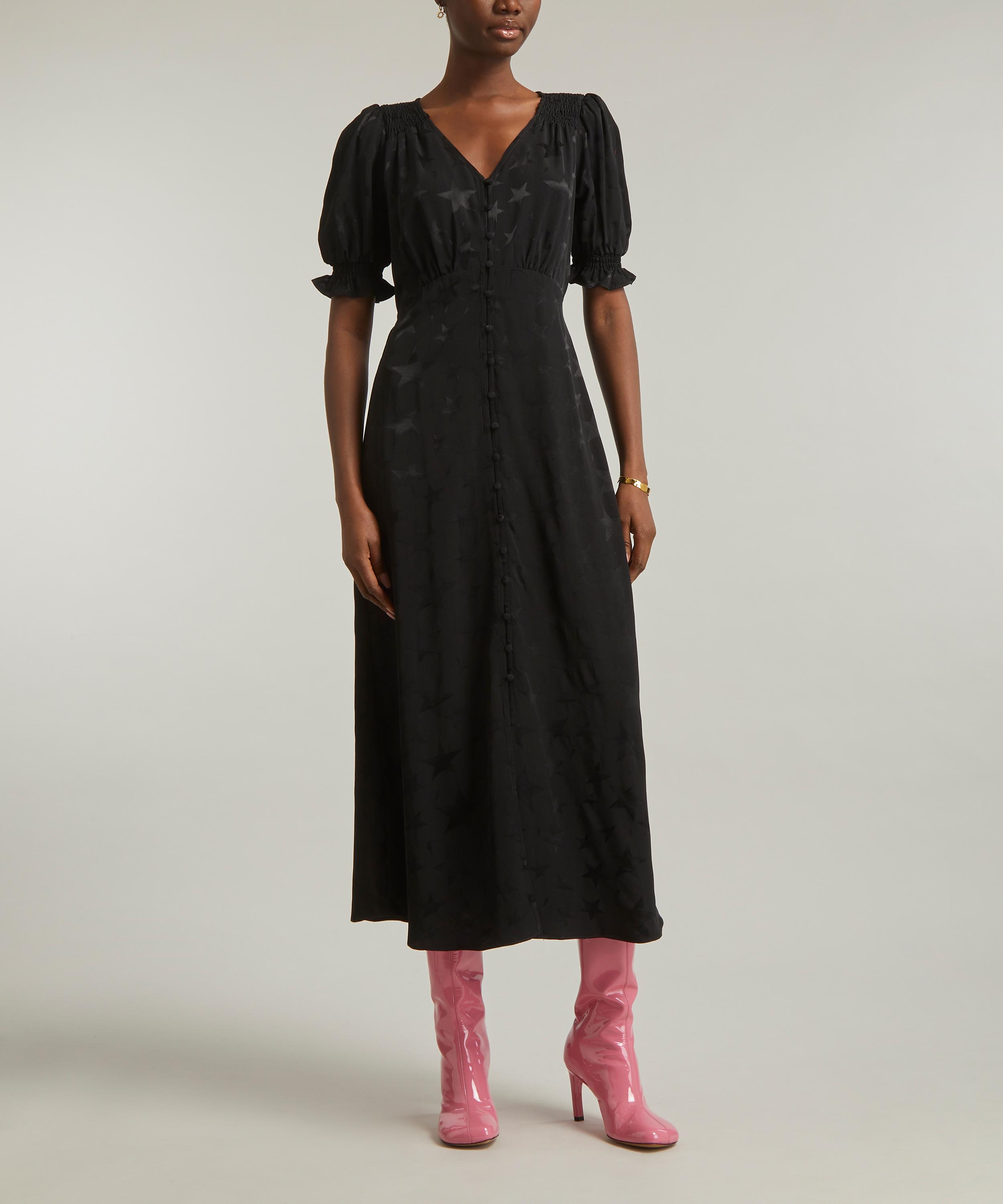 Scamp & Dude - Jacquard Star Button Through Midi Dress image number 2