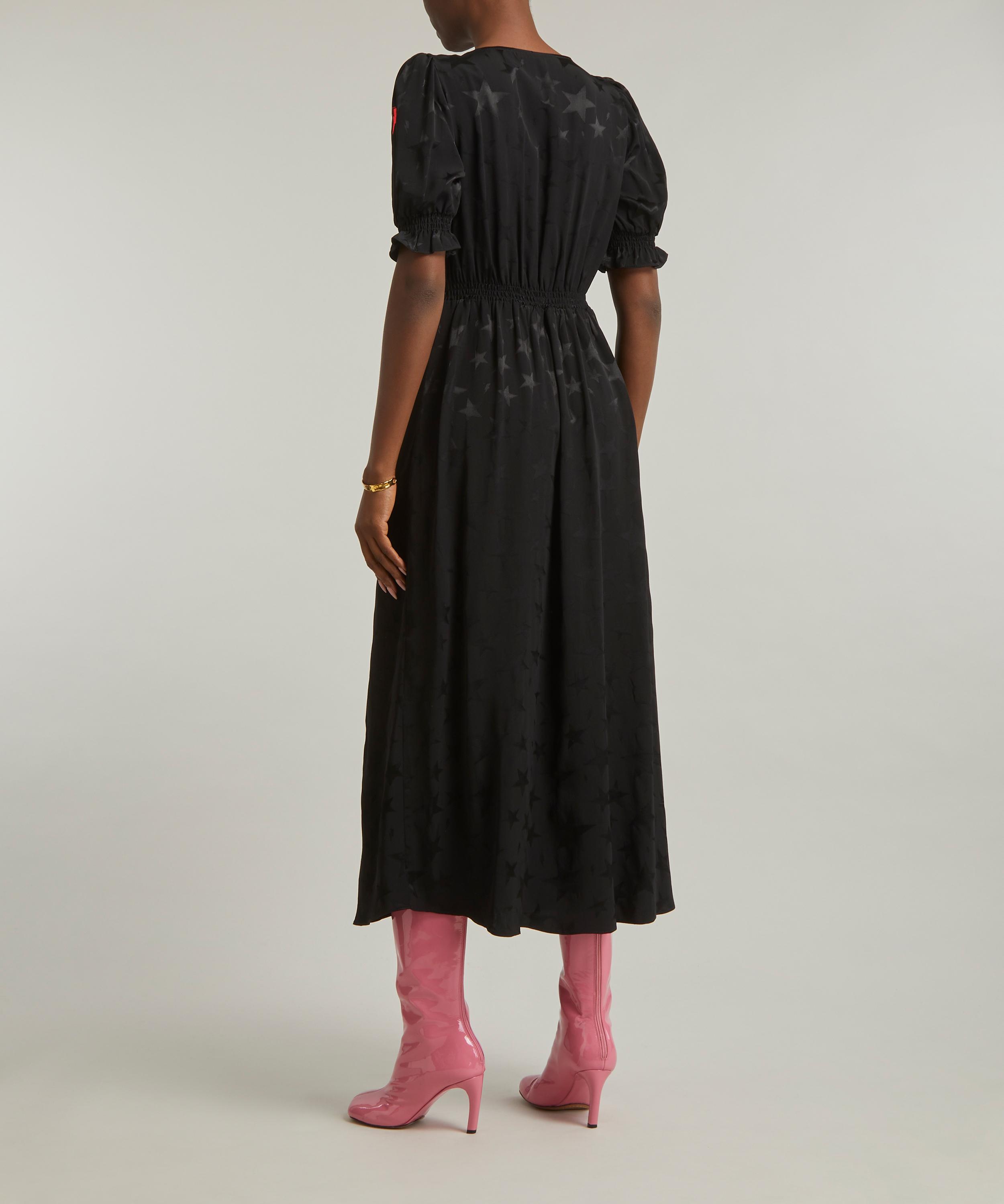 Scamp & Dude - Jacquard Star Button Through Midi Dress image number 3