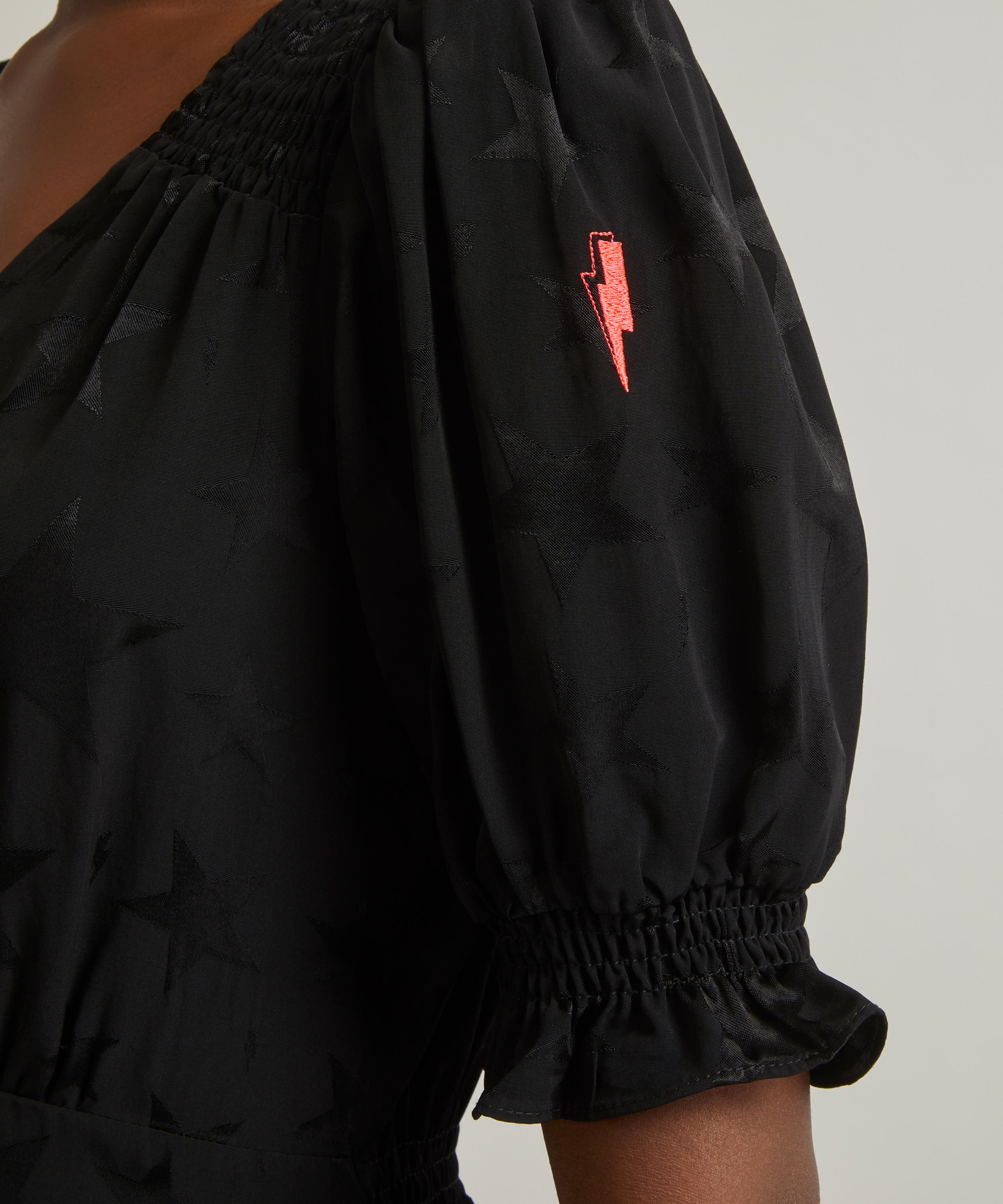 Scamp & Dude - Jacquard Star Button Through Midi Dress image number 4