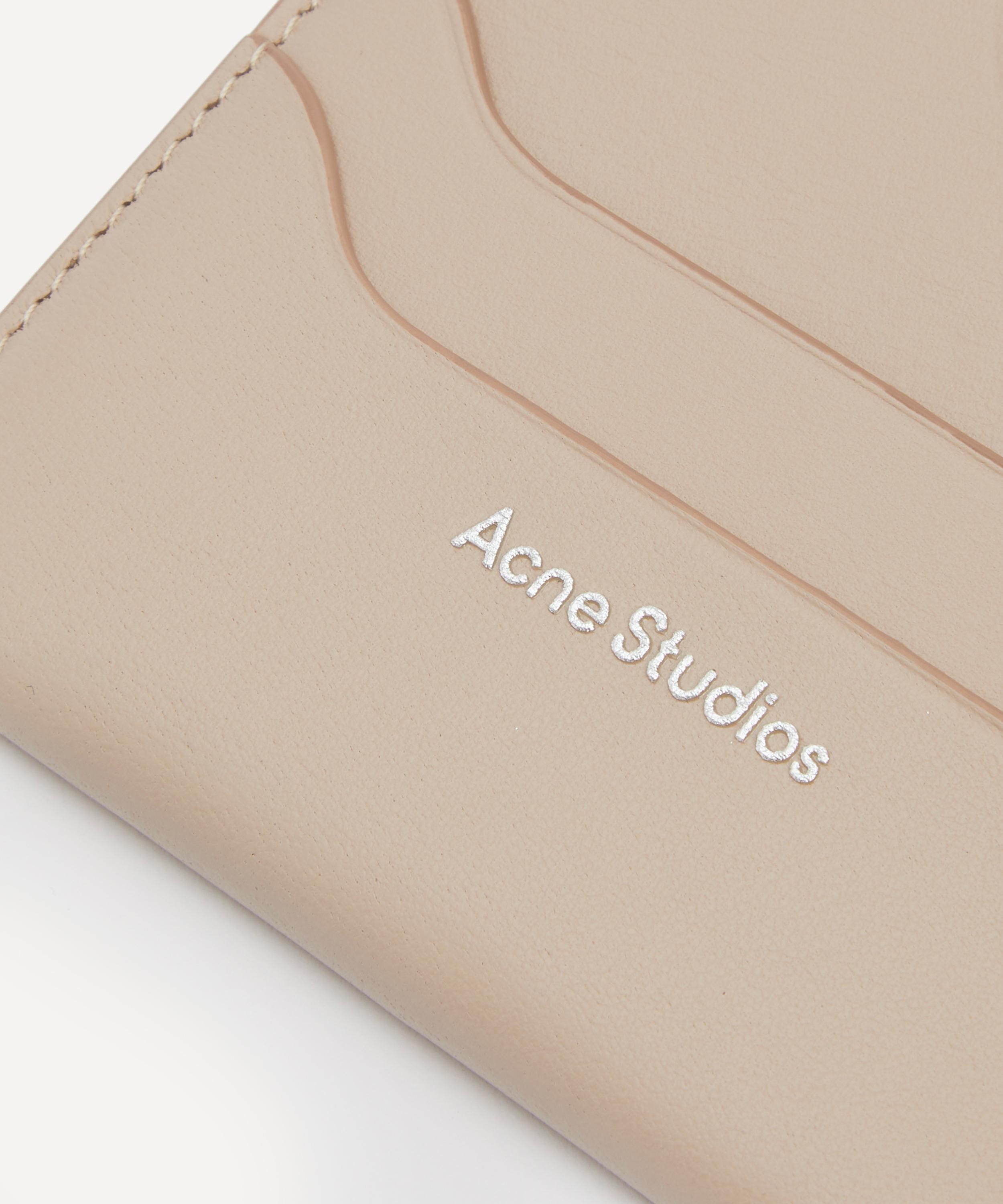 Acne Studios - Logo Taupe Beige Card Holder image number 2