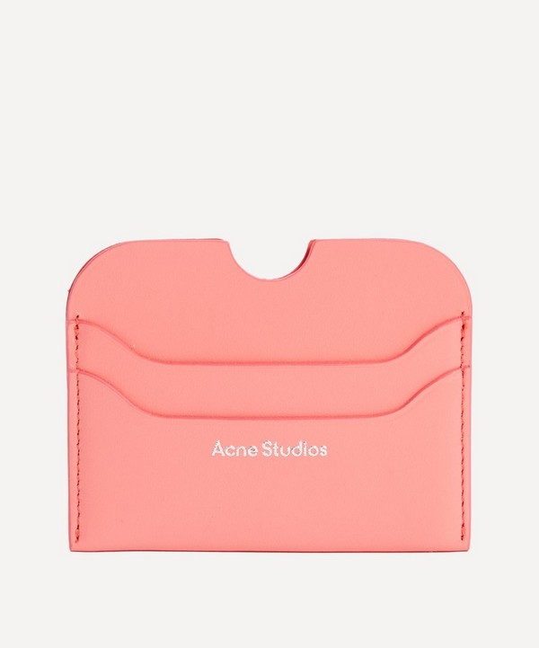 Acne Studios - Logo Electric Pink Card Holder image number null