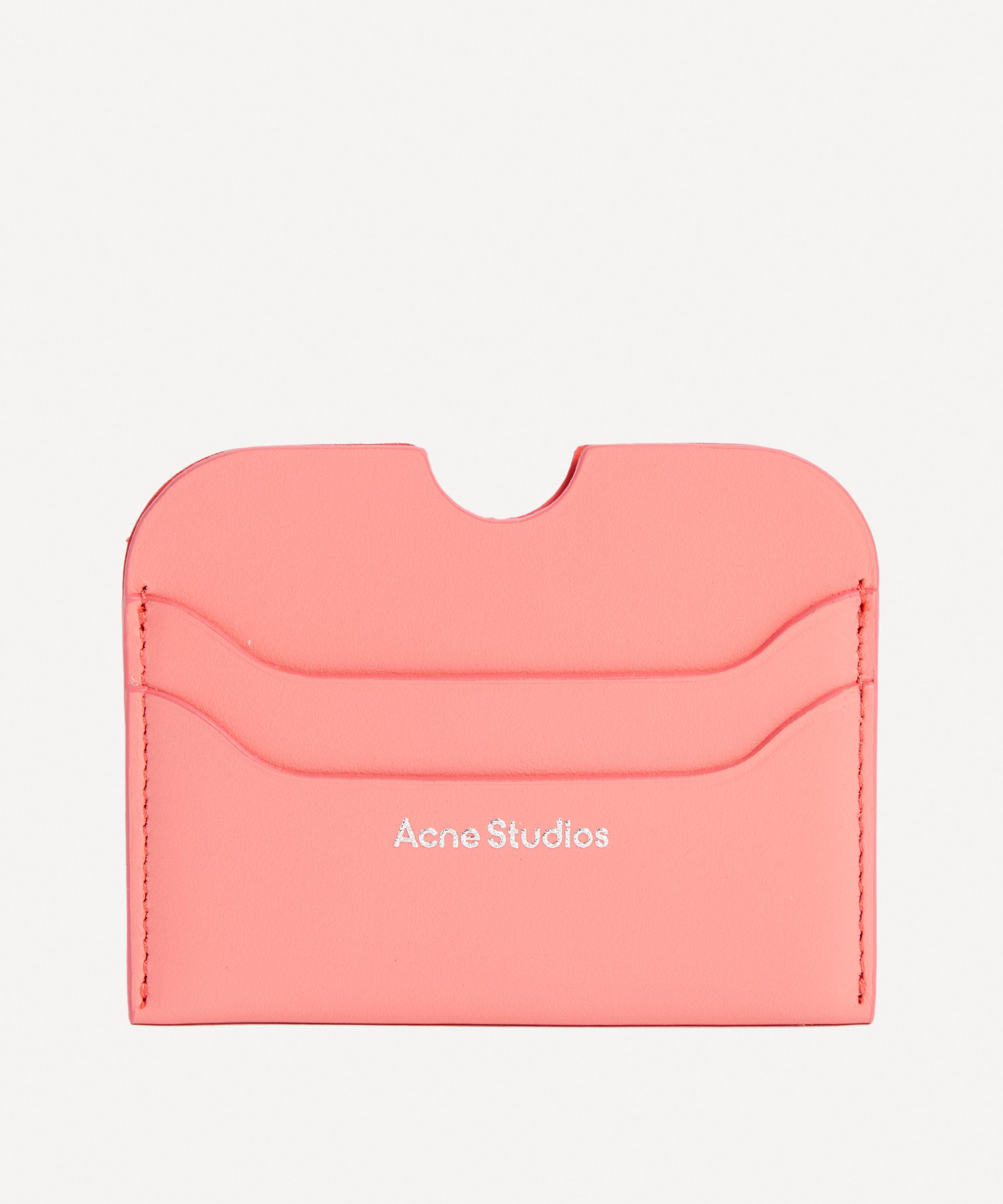 Acne Studios - Logo Electric Pink Card Holder image number 0