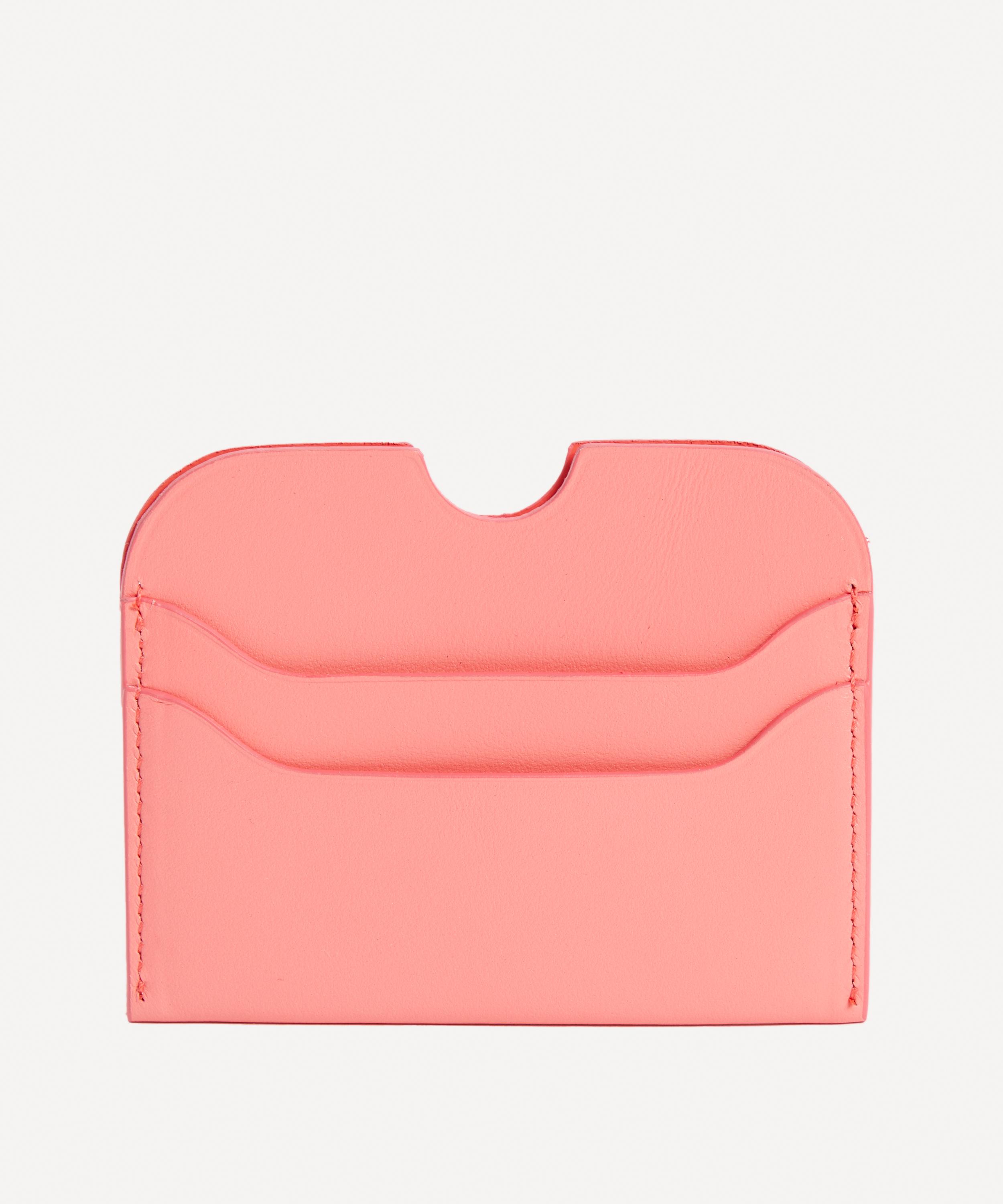 Acne Studios - Logo Electric Pink Card Holder image number 1