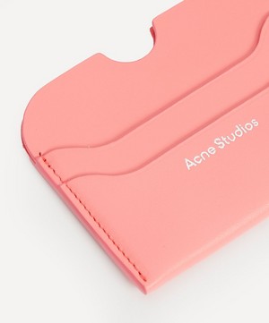 Acne Studios - Logo Electric Pink Card Holder image number 2