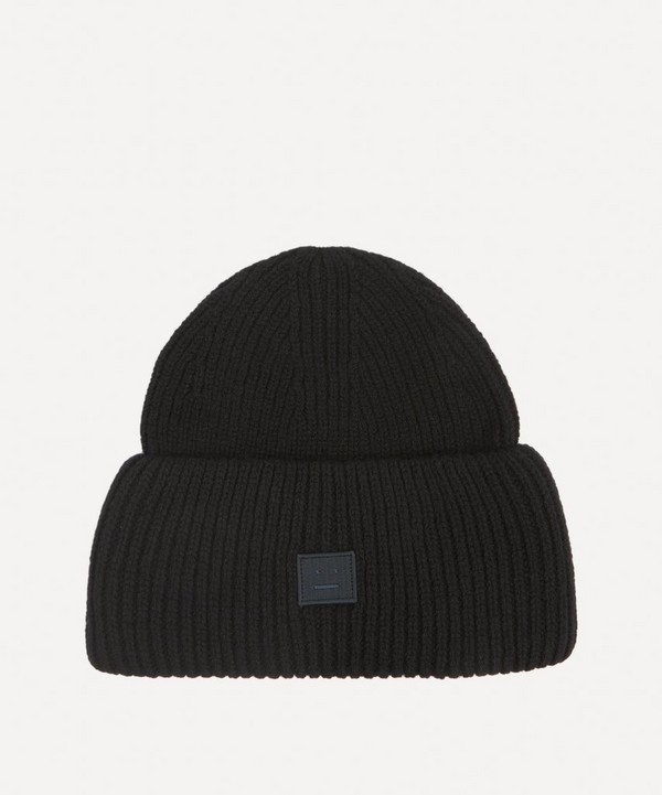 Acne Studios - Small Face Logo Wool Beanie Hat image number null