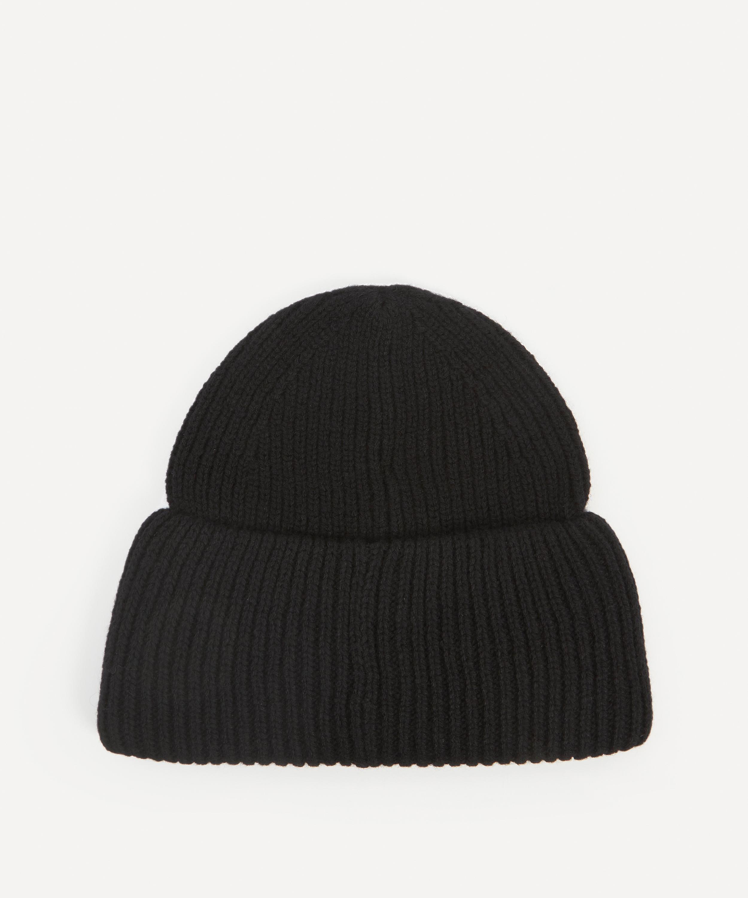 Acne Studios - Small Face Logo Wool Beanie Hat image number 1