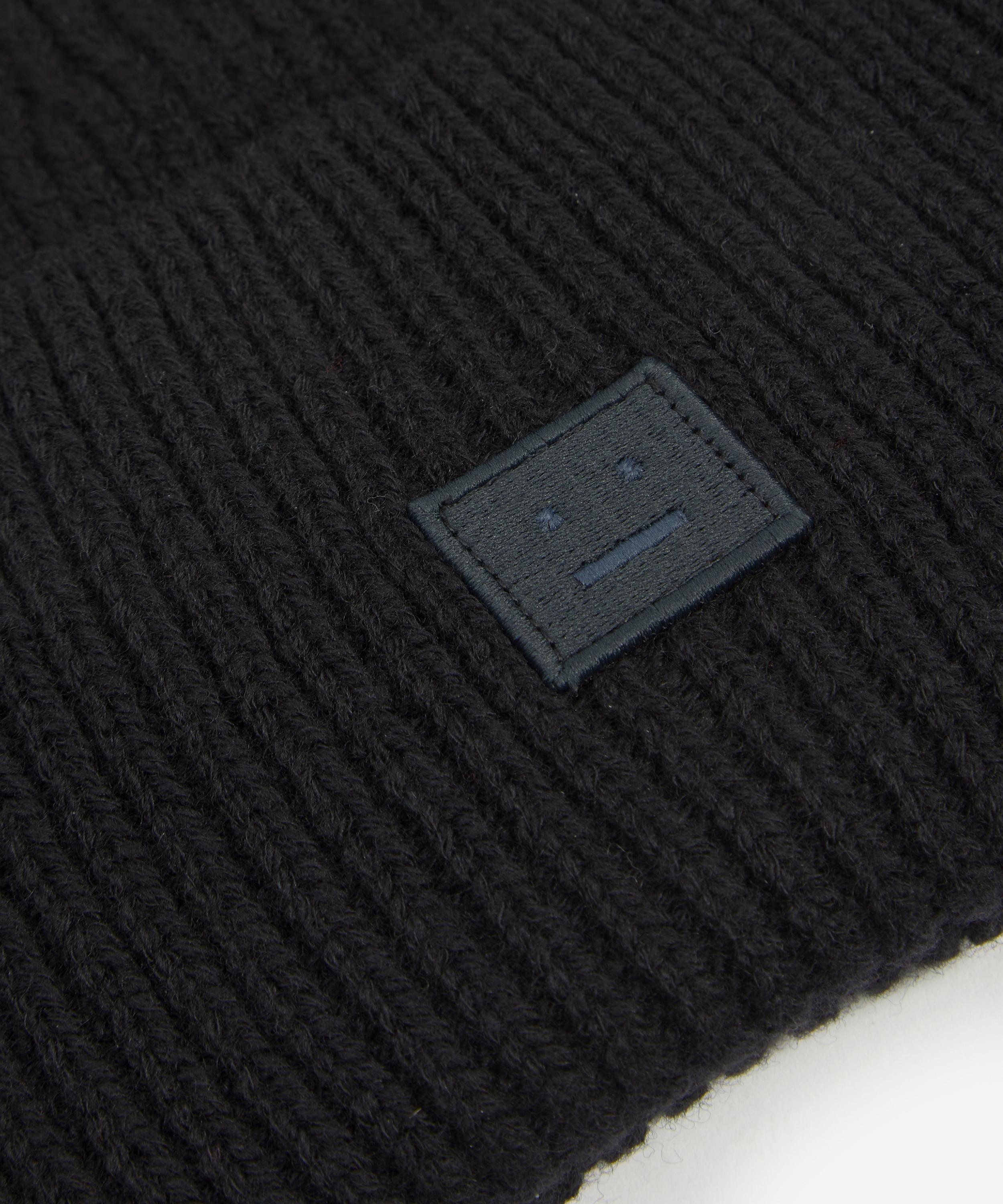 Acne Studios - Small Face Logo Wool Beanie Hat image number 2