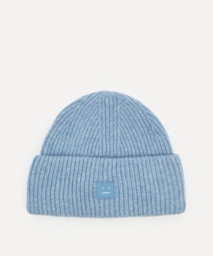 Acne Studios - Small Face Logo Wool Beanie Hat image number 0