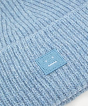 Acne Studios - Small Face Logo Wool Beanie Hat image number 2