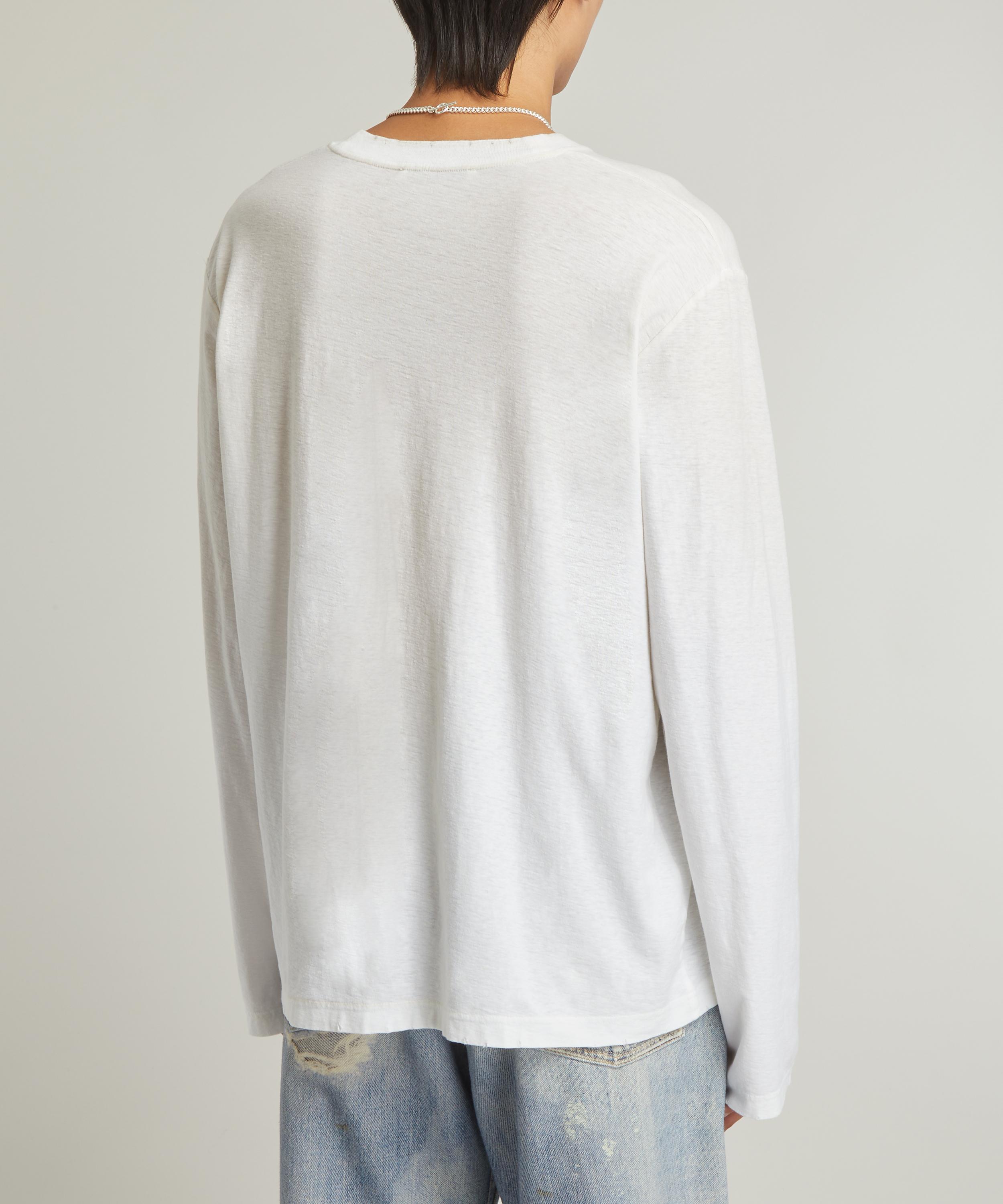 Acne Studios - Distressed Long-Sleeve Logo T-Shirt image number 3