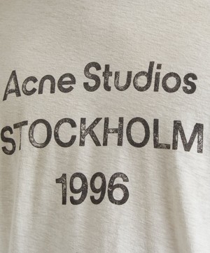 Acne Studios - Distressed Long-Sleeve Logo T-Shirt image number 4