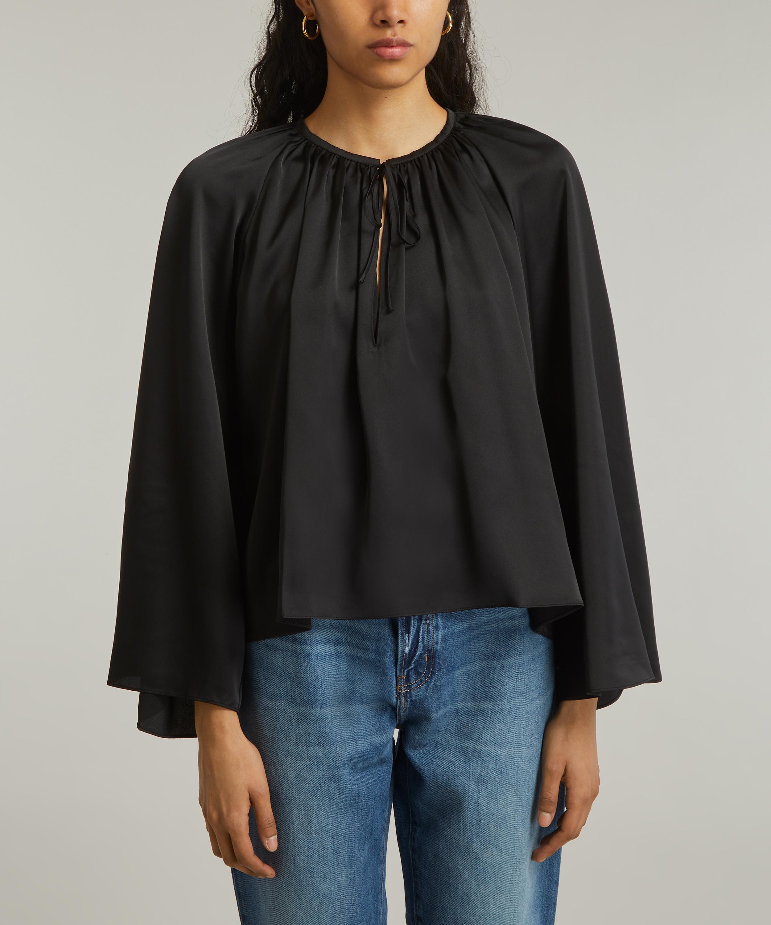 Frame - V-Neck Shirred Blouse image number 2